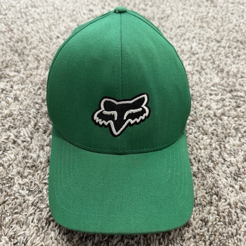 Vintage Fox Racing Hat Snapback Green Medium Motorcycle Race Bike Y2K